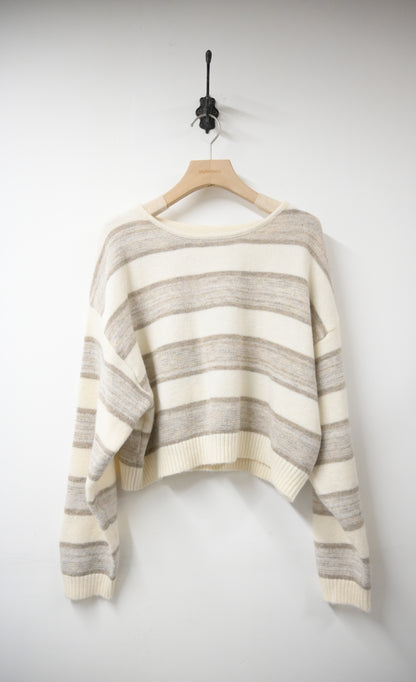 秋冬・軟熟親膚橫間針織衫 2色入 1W60110