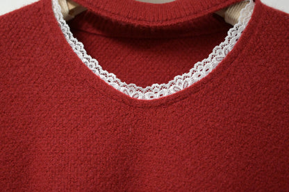 秋冬・鏤空領口溫暖柔軟冷衫 3色入1W60111