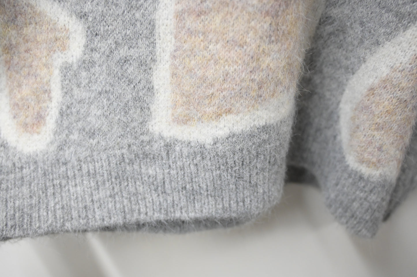 秋冬・撞色心心柔軟帶帽毛衣 2色入1W60112