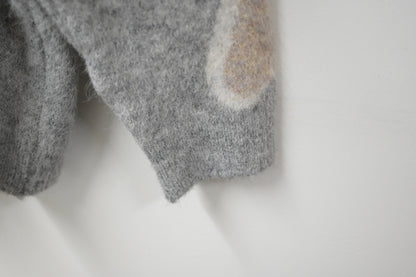 秋冬・撞色心心柔軟帶帽毛衣 2色入1W60112