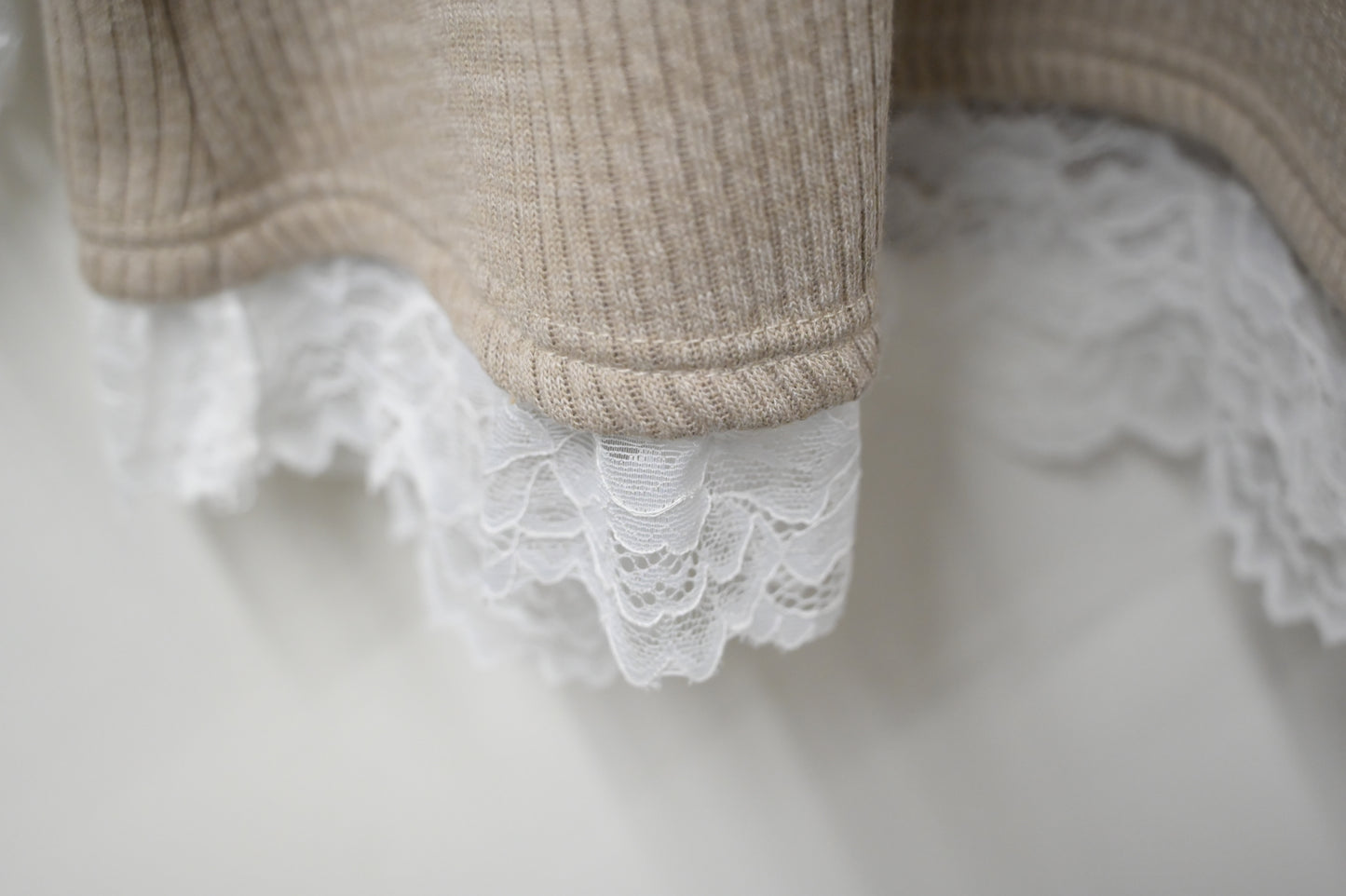 秋冬・LACE領彈性布料親膚連身裙 2色入 1W60113