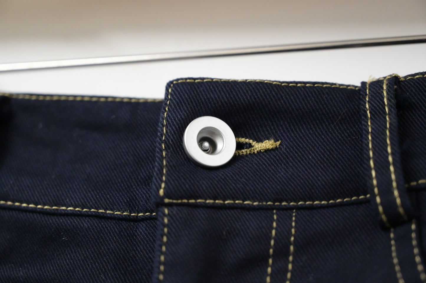 秋冬・側拼布明線扯布假裙褲 2色入 1W00115