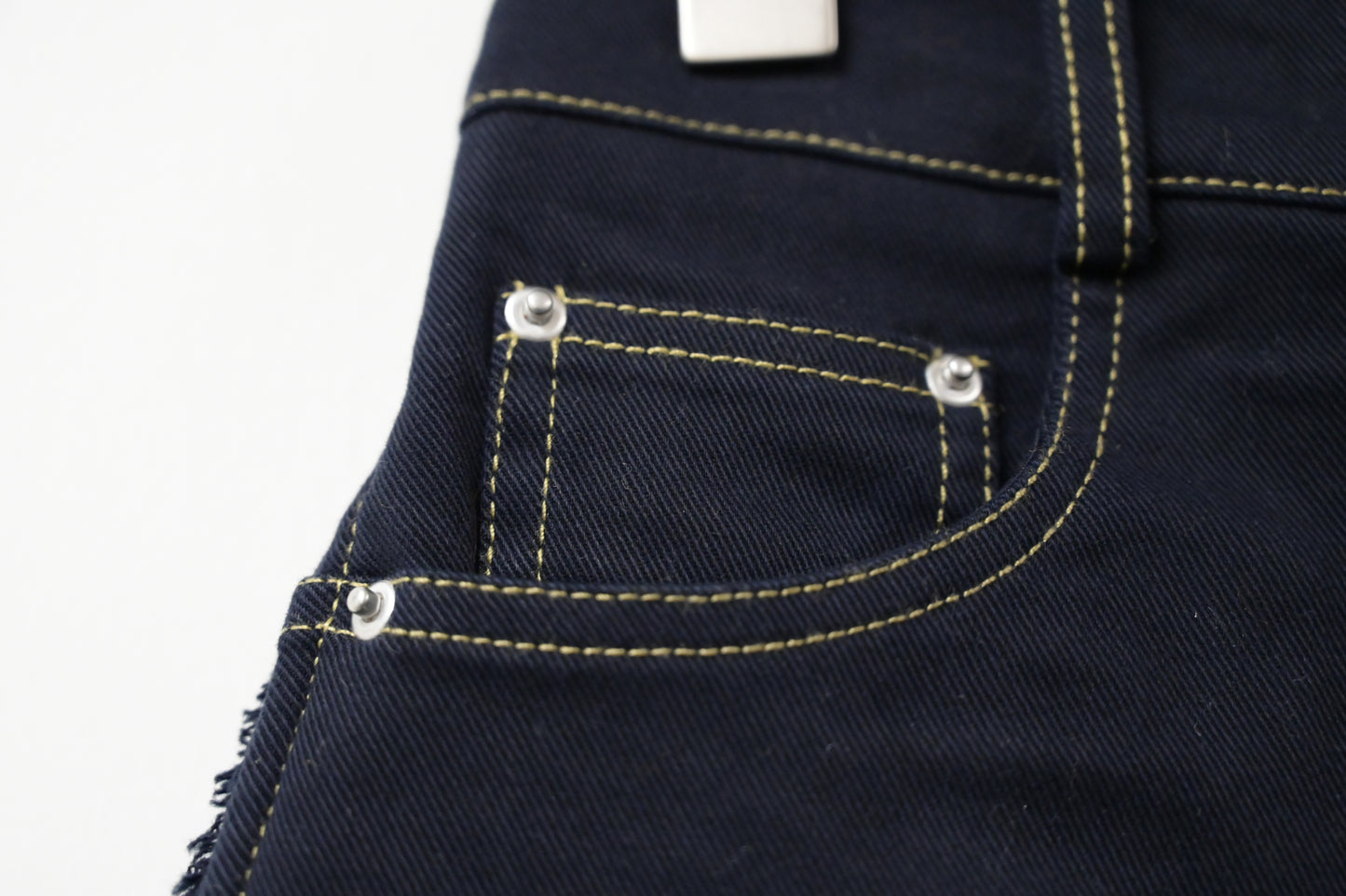 秋冬・側拼布明線扯布假裙褲 2色入 1W00115