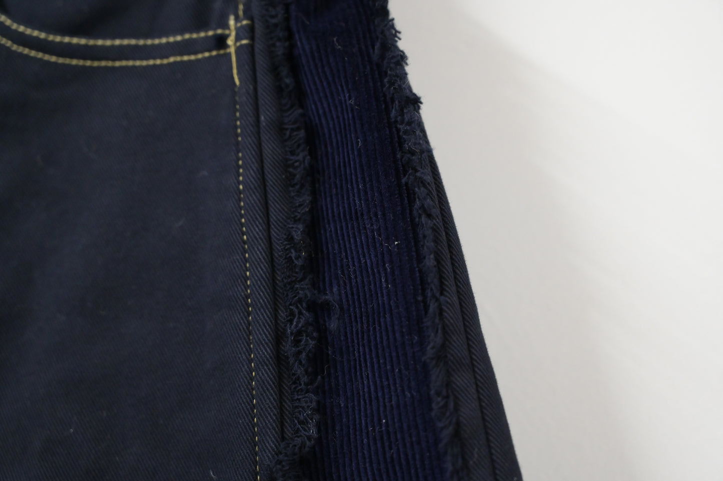 秋冬・側拼布明線扯布假裙褲 2色入 1W00115