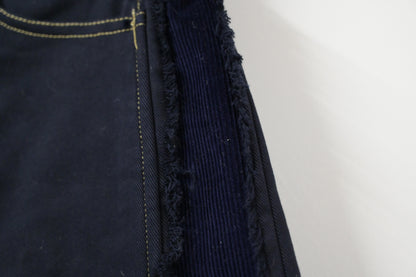 秋冬・側拼布明線扯布假裙褲 2色入 1W00115