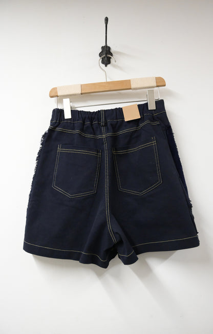 秋冬・側拼布明線扯布假裙褲 2色入 1W00115