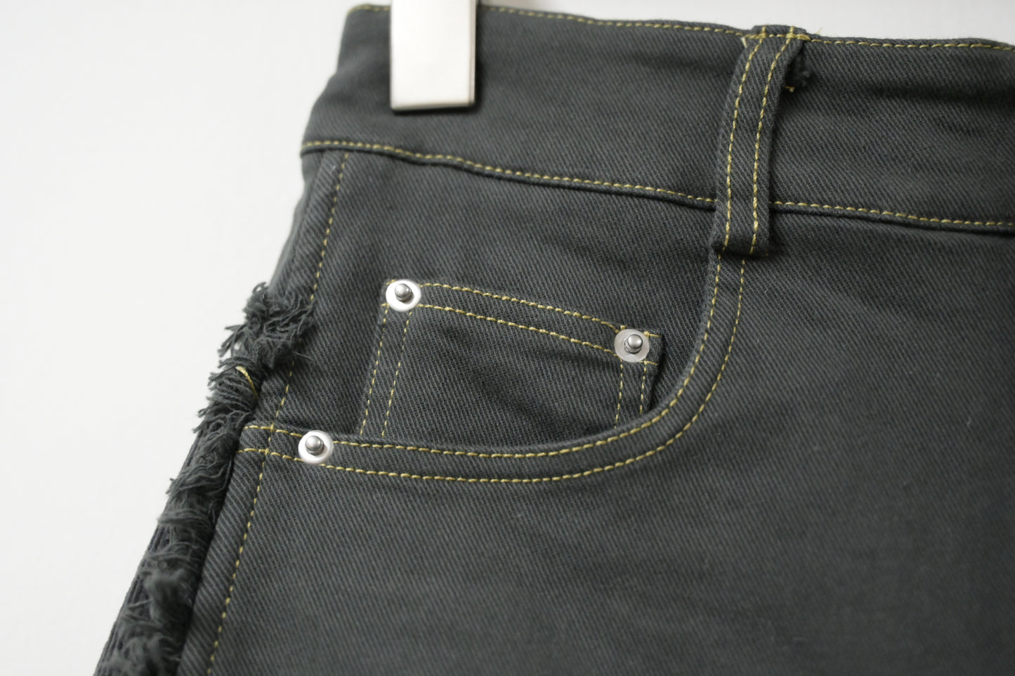 秋冬・側拼布明線扯布假裙褲 2色入 1W00115