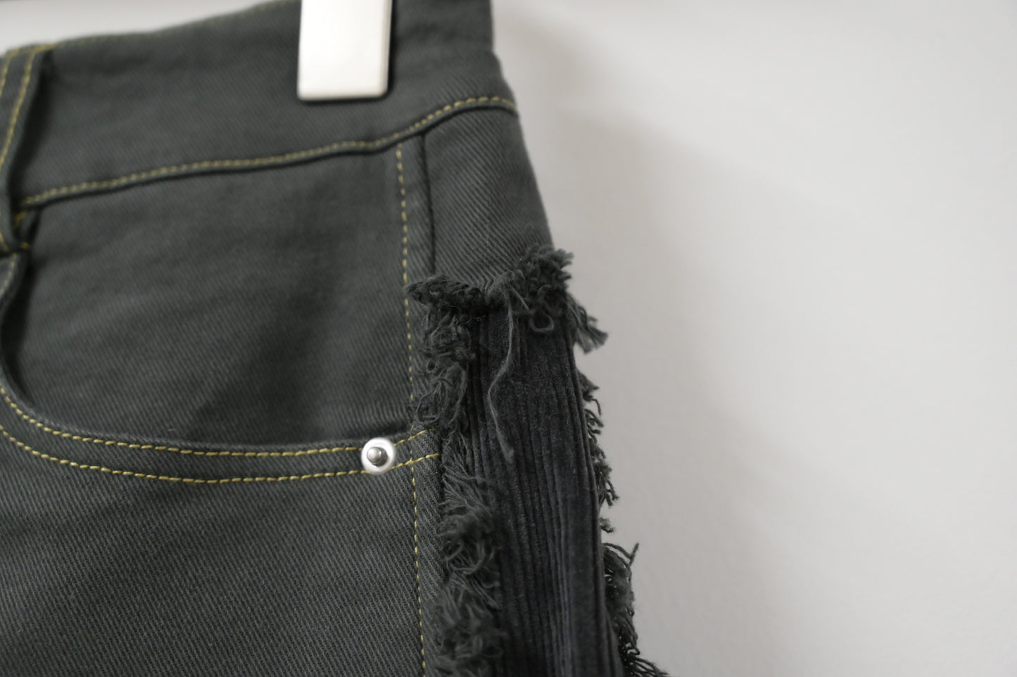 秋冬・側拼布明線扯布假裙褲 2色入 1W00115