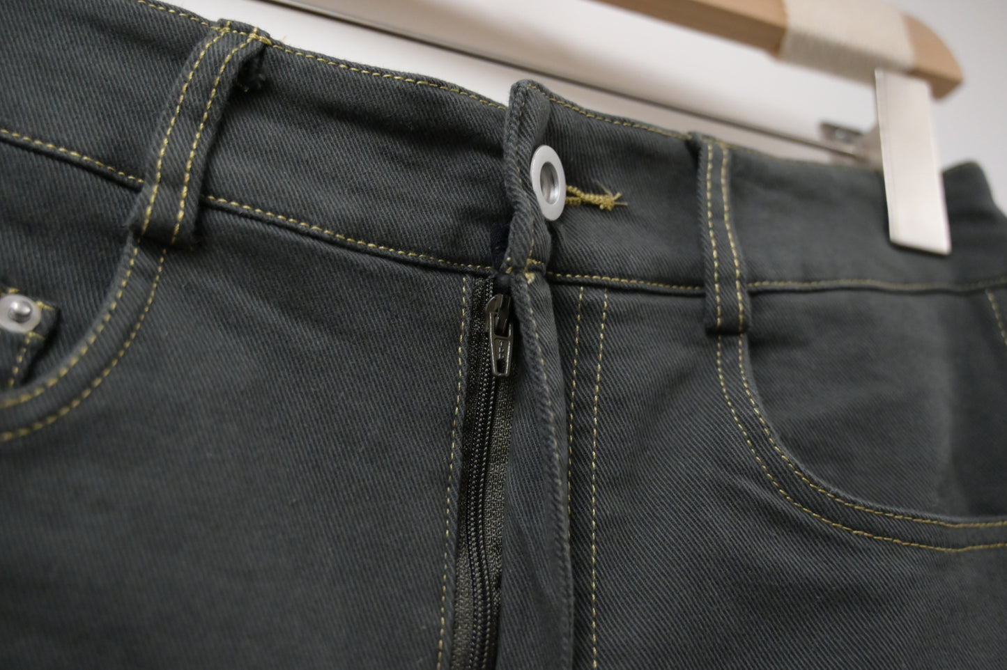 秋冬・側拼布明線扯布假裙褲 2色入 1W00115