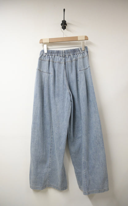 秋冬・闊腳洗水薄牛仔褲 1W70116