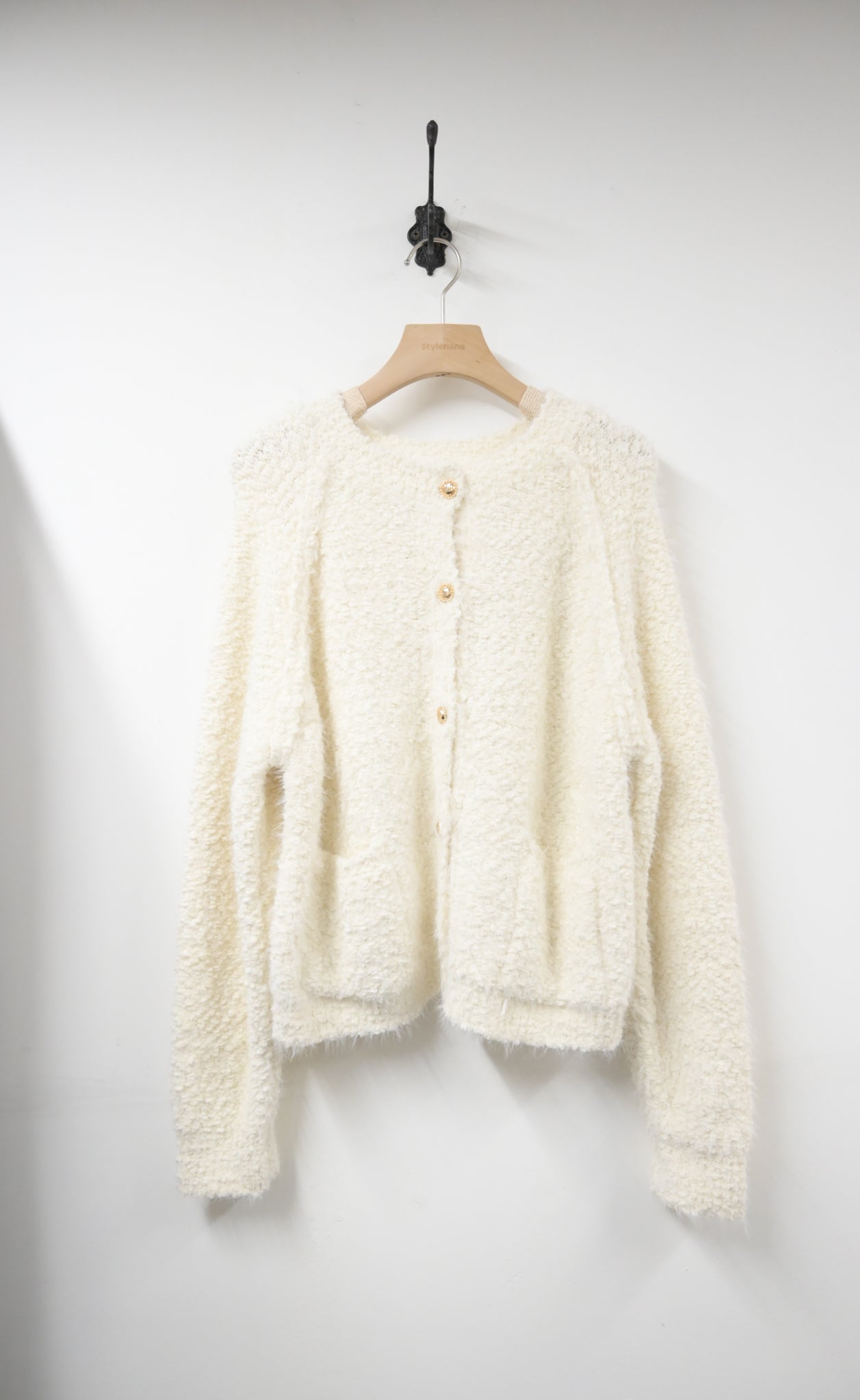 秋冬・免熨不起毛粒粒棉金鈕外套 2色入 1W60119