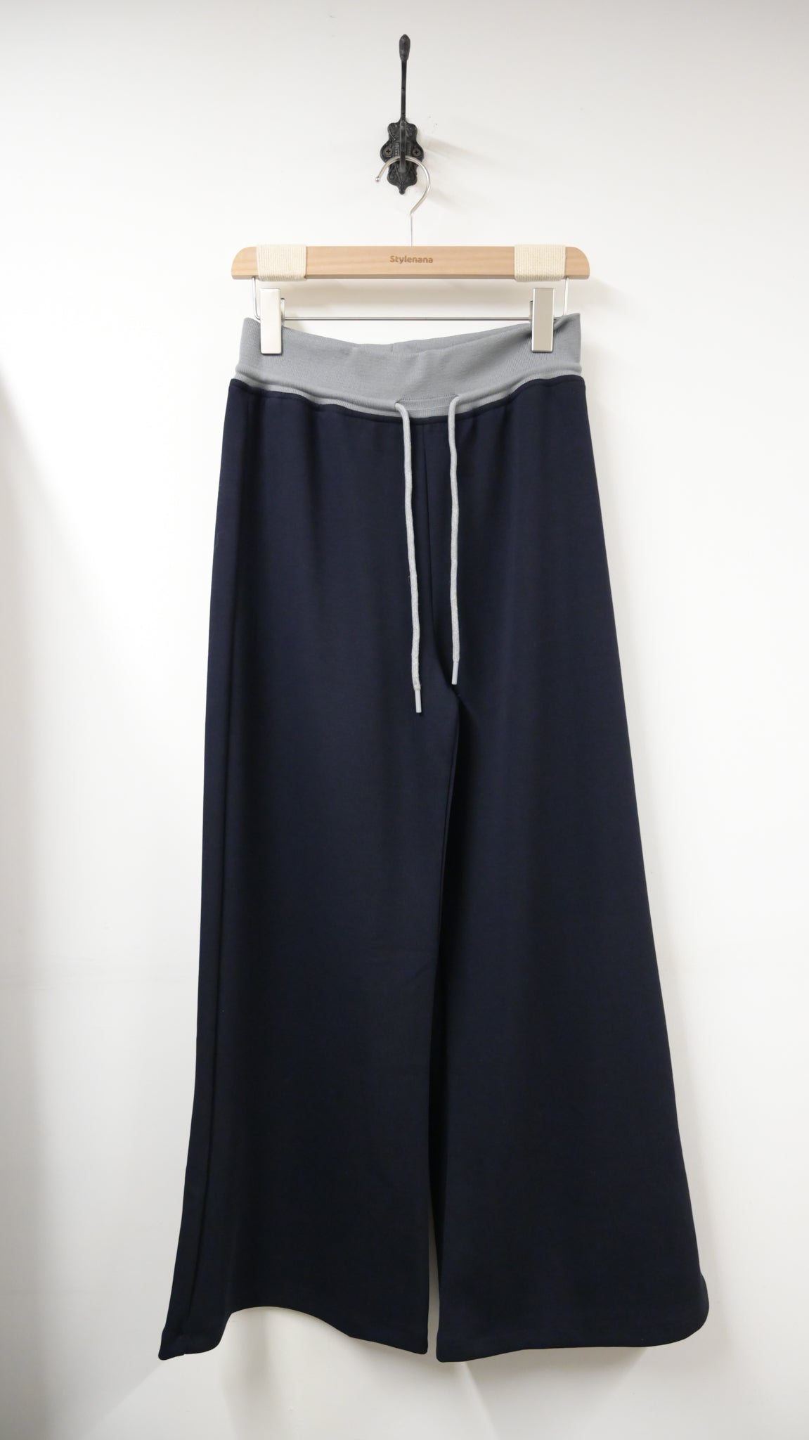 秋冬・拼色抽繩落地休閒褲 2色入 1W60122