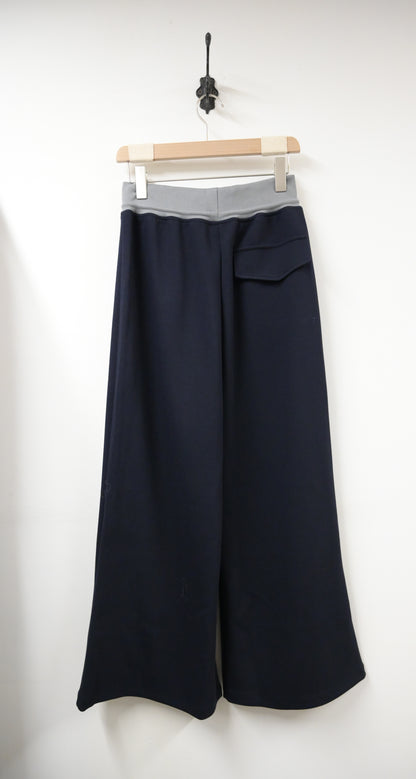 秋冬・拼色抽繩落地休閒褲 2色入 1W60122