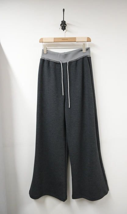 秋冬・拼色抽繩落地休閒褲 2色入 1W60122