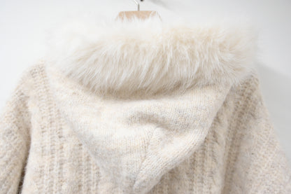 秋冬・毛毛領皮革拉鏈混色冷外套 2色入 1W60120