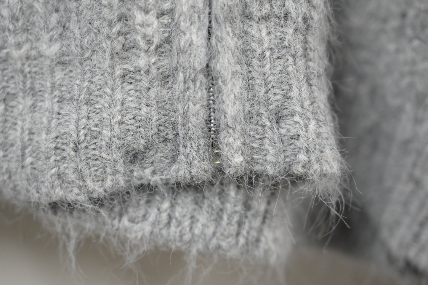 秋冬・毛毛領皮革拉鏈混色冷外套 2色入 1W60120