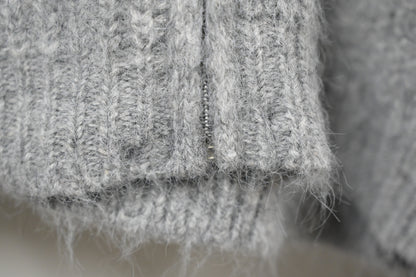 秋冬・毛毛領皮革拉鏈混色冷外套 2色入 1W60120