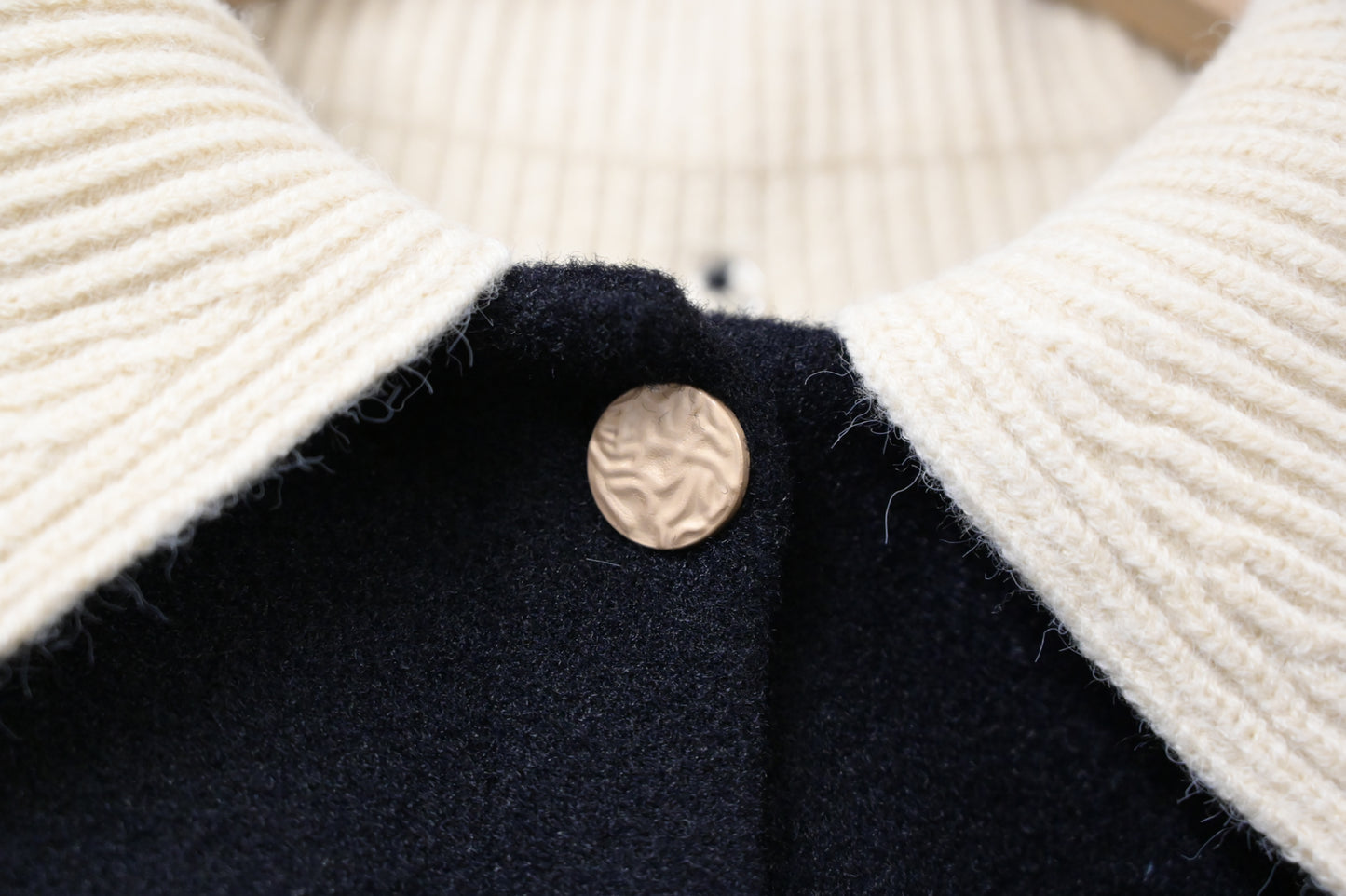 秋冬・可拆領密針織外套 2色入 1W60121