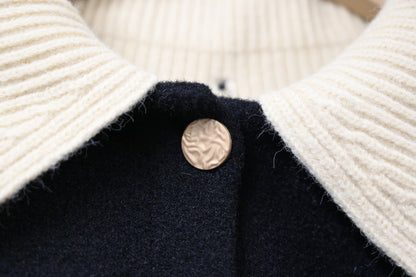 秋冬・可拆領密針織外套 2色入 1W60121