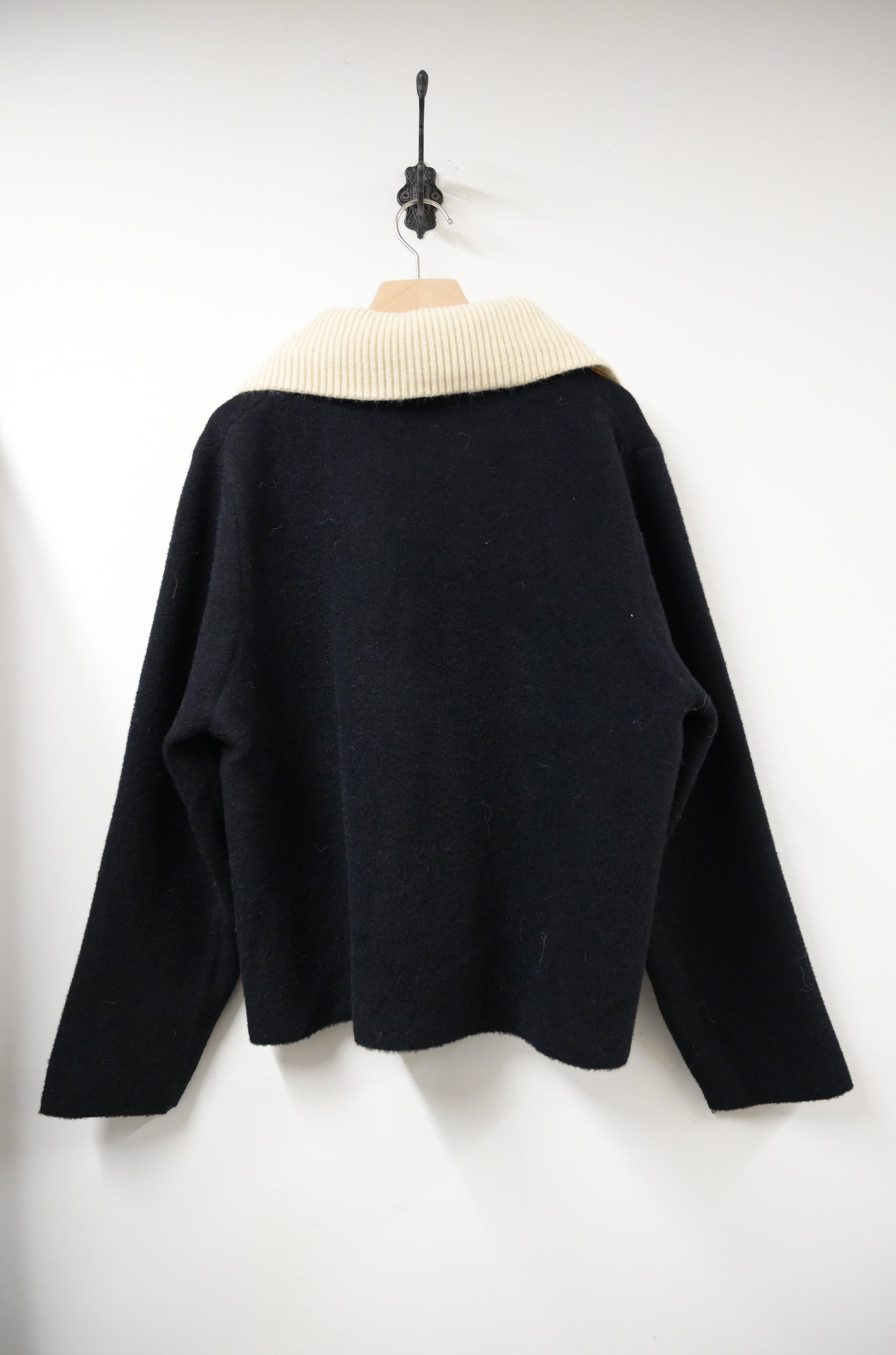 秋冬・可拆領密針織外套 2色入 1W60121