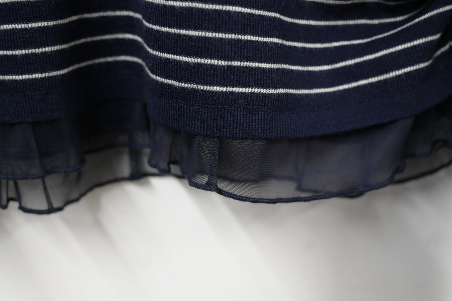 秋冬・透視邊邊橫間針織上衣 2色入 1W60117