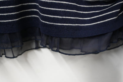 秋冬・透視邊邊橫間針織上衣 2色入 1W60117