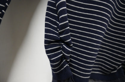 秋冬・透視邊邊橫間針織上衣 2色入 1W60117