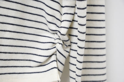 秋冬・透視邊邊橫間針織上衣 2色入 1W60117