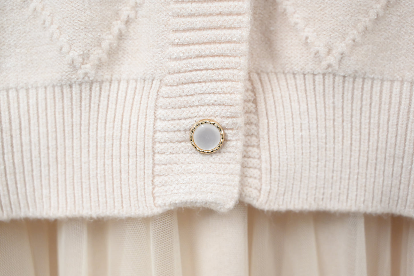 秋冬・甜美風針織紗裙兩件套連身裙 2色入 1W60123