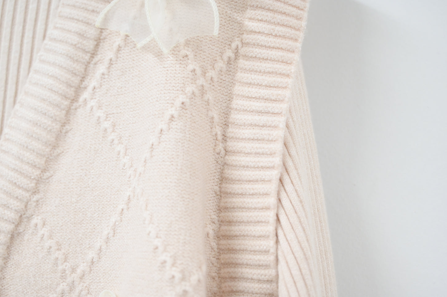 秋冬・甜美風針織紗裙兩件套連身裙 2色入 1W60123