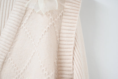 秋冬・甜美風針織紗裙兩件套連身裙 2色入 1W60123