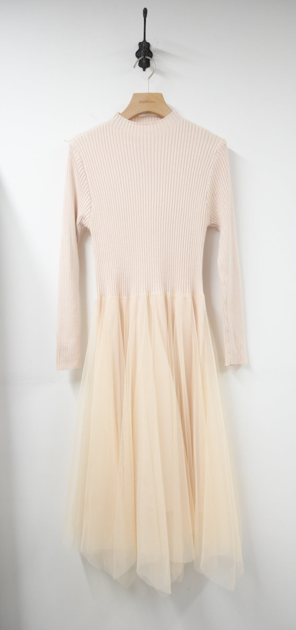 秋冬・甜美風針織紗裙兩件套連身裙 2色入 1W60123