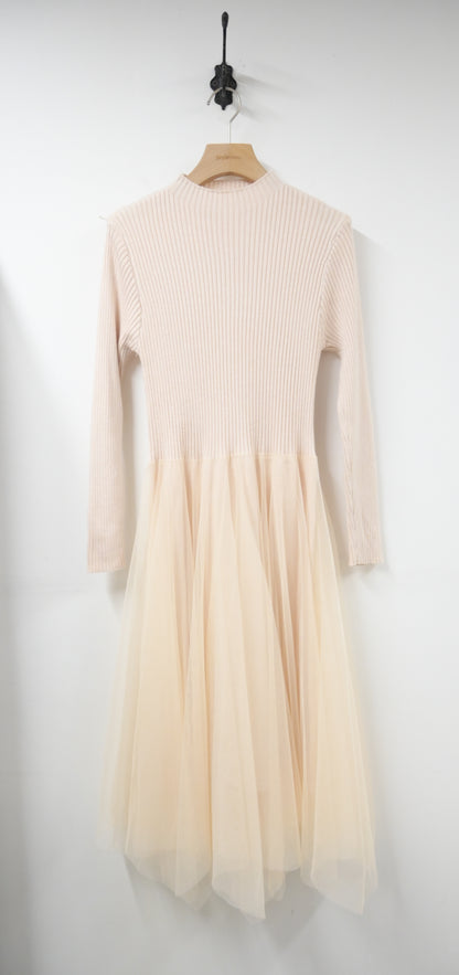 秋冬・甜美風針織紗裙兩件套連身裙 2色入 1W60123