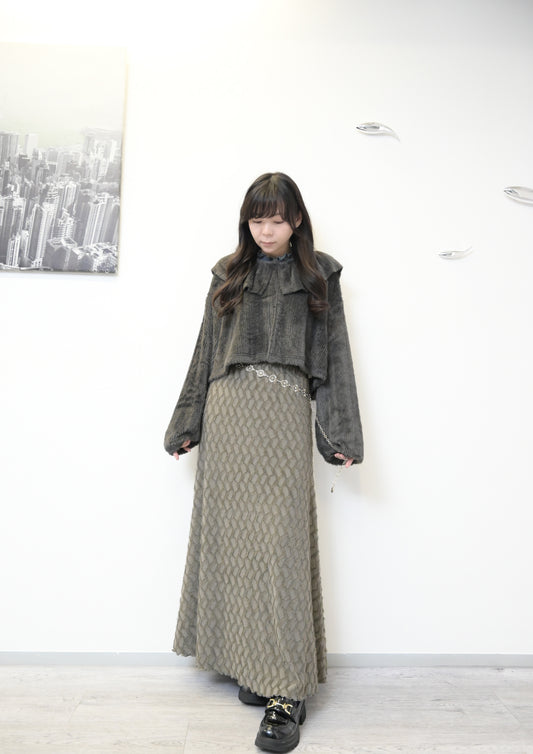 秋冬．下垂感不規則半身裙 2色入 1W10130