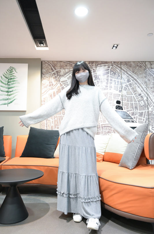 撞色邊柔軟冷衫 3色入 1W61120