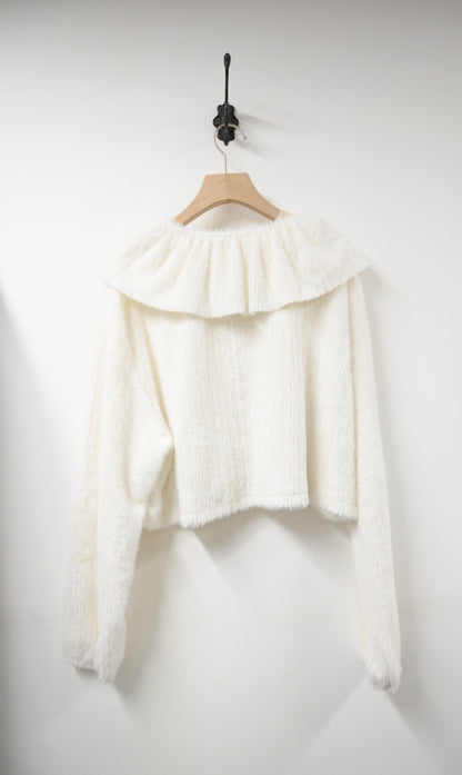 秋冬．毛絨絨荷葉領小外套 2色入 1W10129