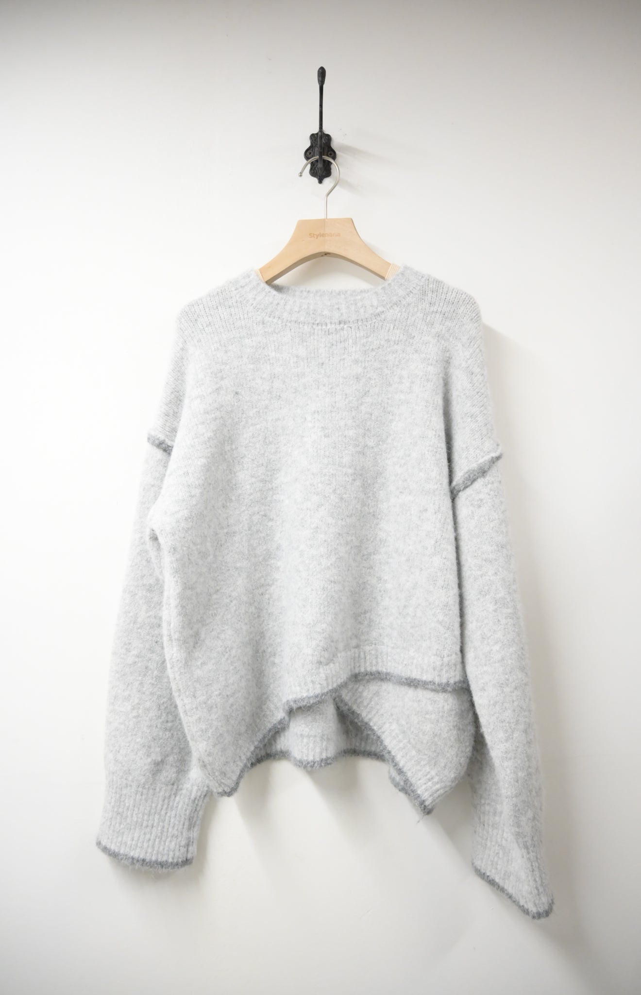 撞色邊柔軟冷衫 3色入 1W61120