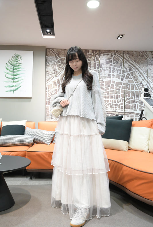 秋冬・毛茸茸超親膚拼袖上衣 2色入 1W10133