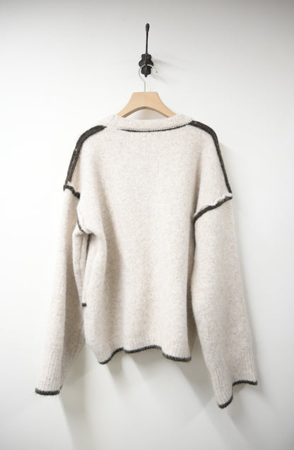 撞色邊柔軟冷衫 3色入 1W61120