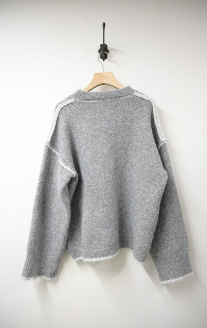 撞色邊柔軟冷衫 3色入 1W61120