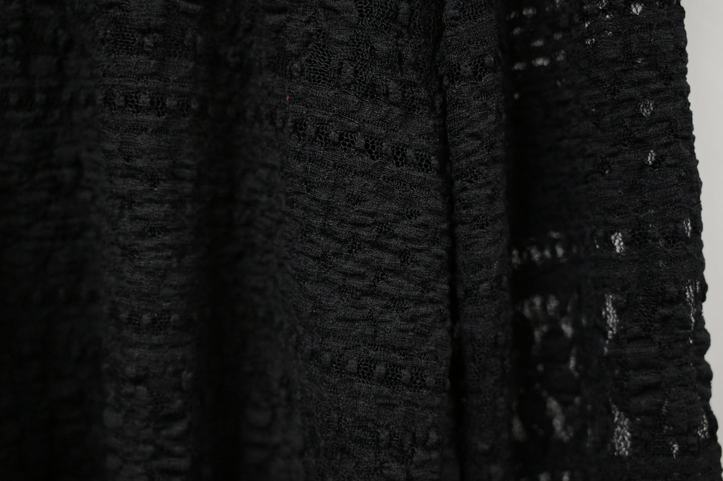 秋冬・露指袖反領彈性Lace上衣 2色入 1W10135