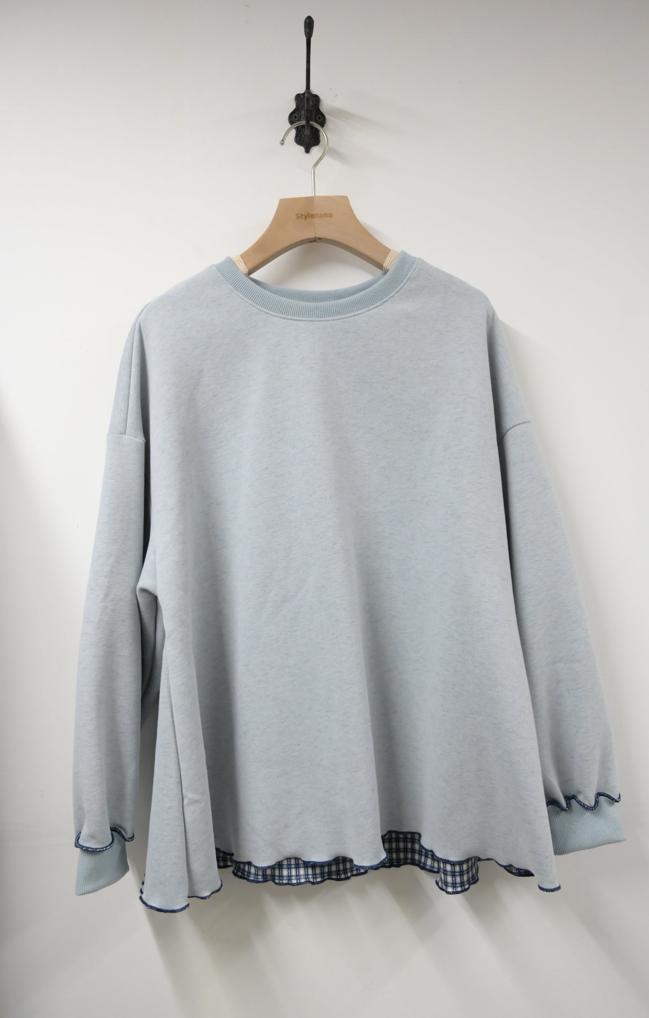 秋冬・BB領補丁花花衛衣 2色入 1W10136
