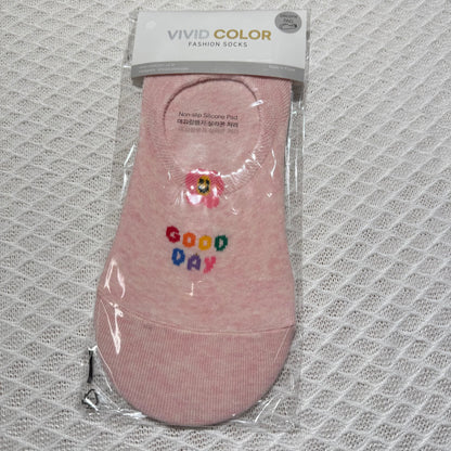 KR直送 笑臉防滑隱形襪 2色入