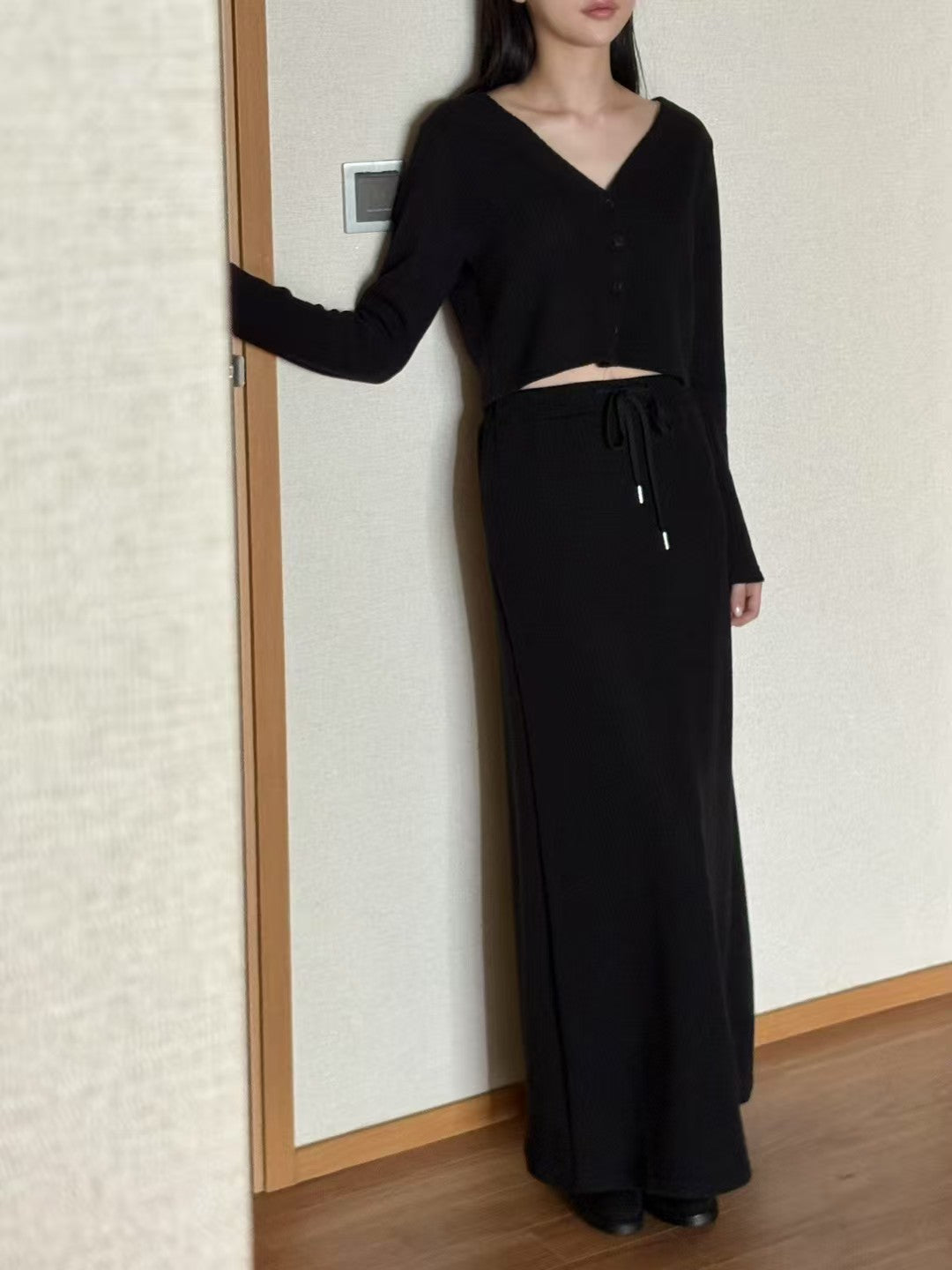 KR直送 Cropped 外套配半身裙SET 2色入 1W90920