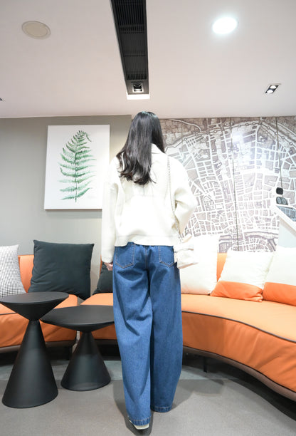 秋冬·明線啪鈕密針織反領外套 2色入
1W61119