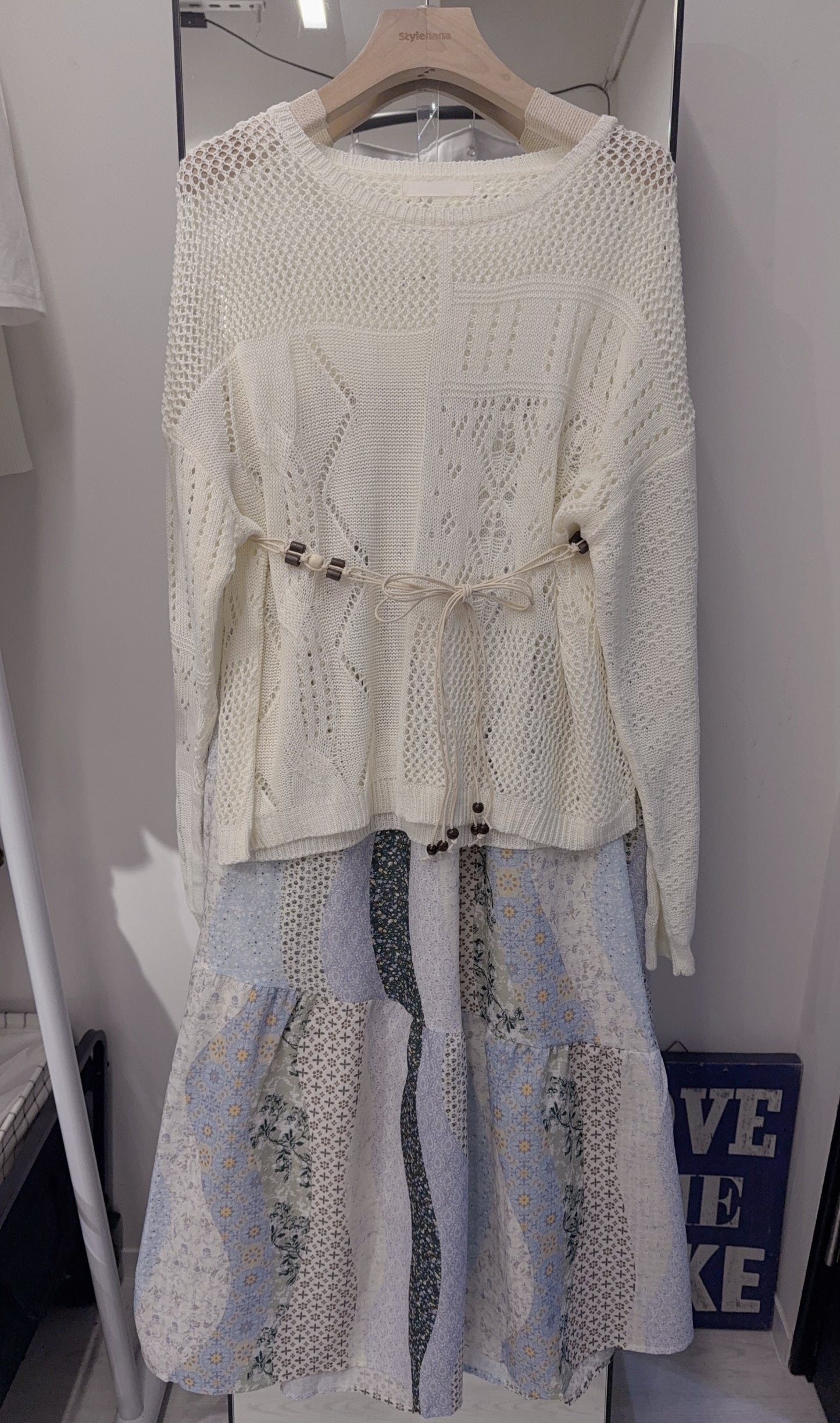 春夏・民族風裙配網衫SET 1S00430