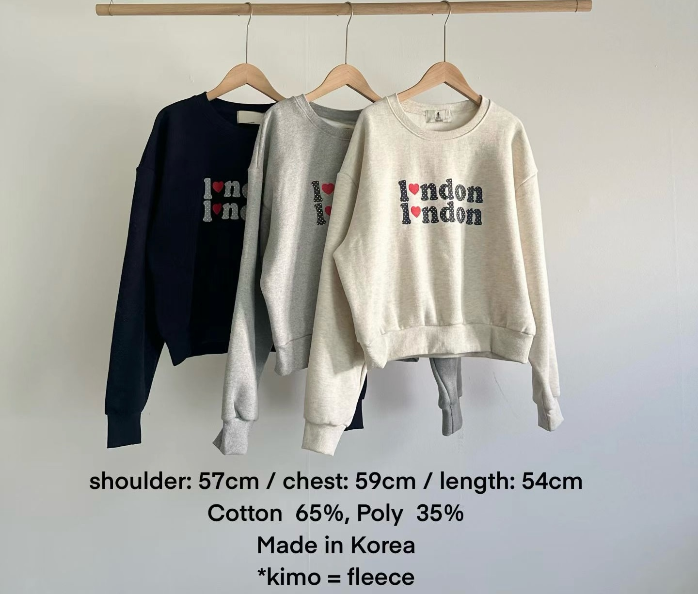 KR直送 I Love London加絨衛衣 1W91138