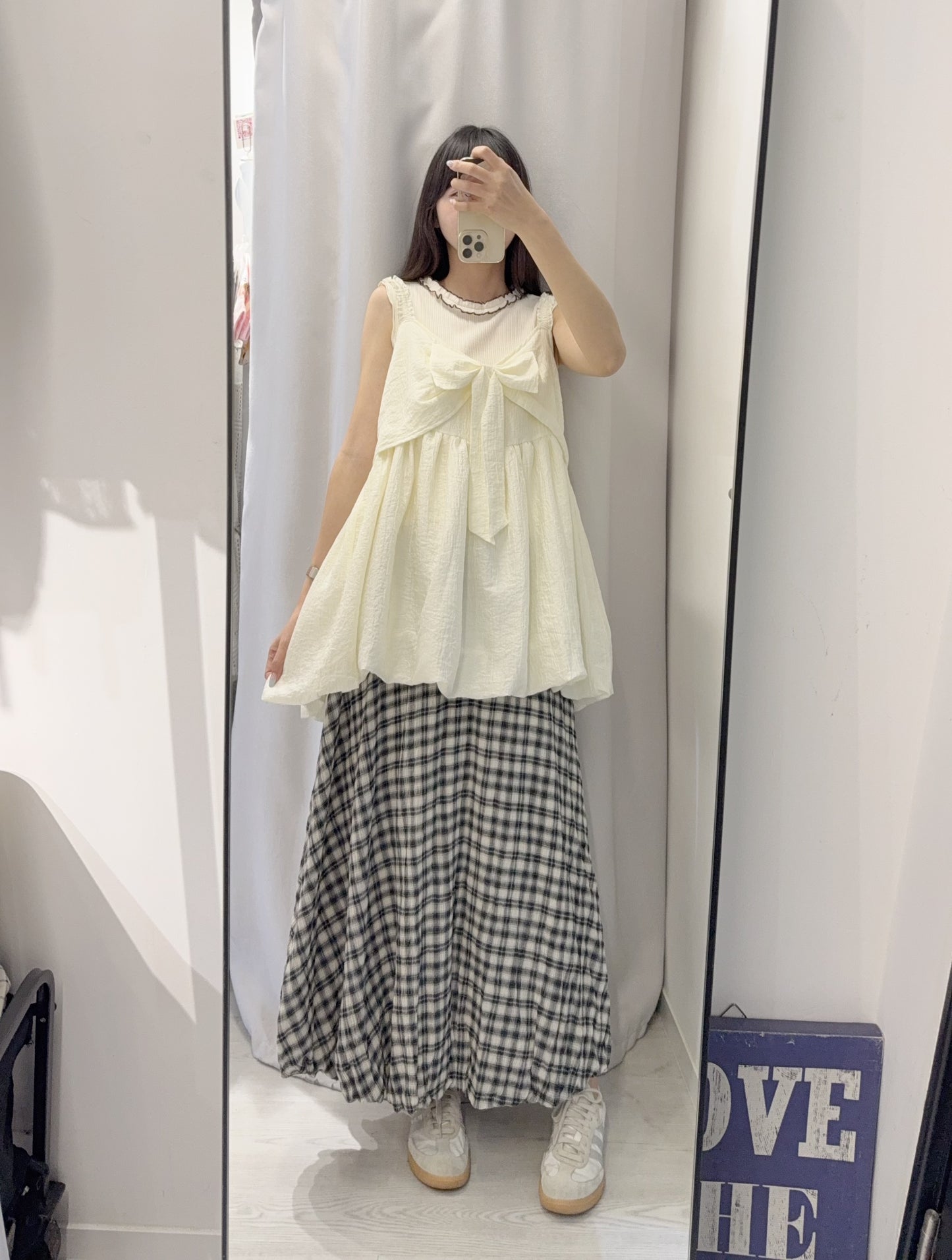 夏季・可前後著泡泡邊背心 2色入 1S10627