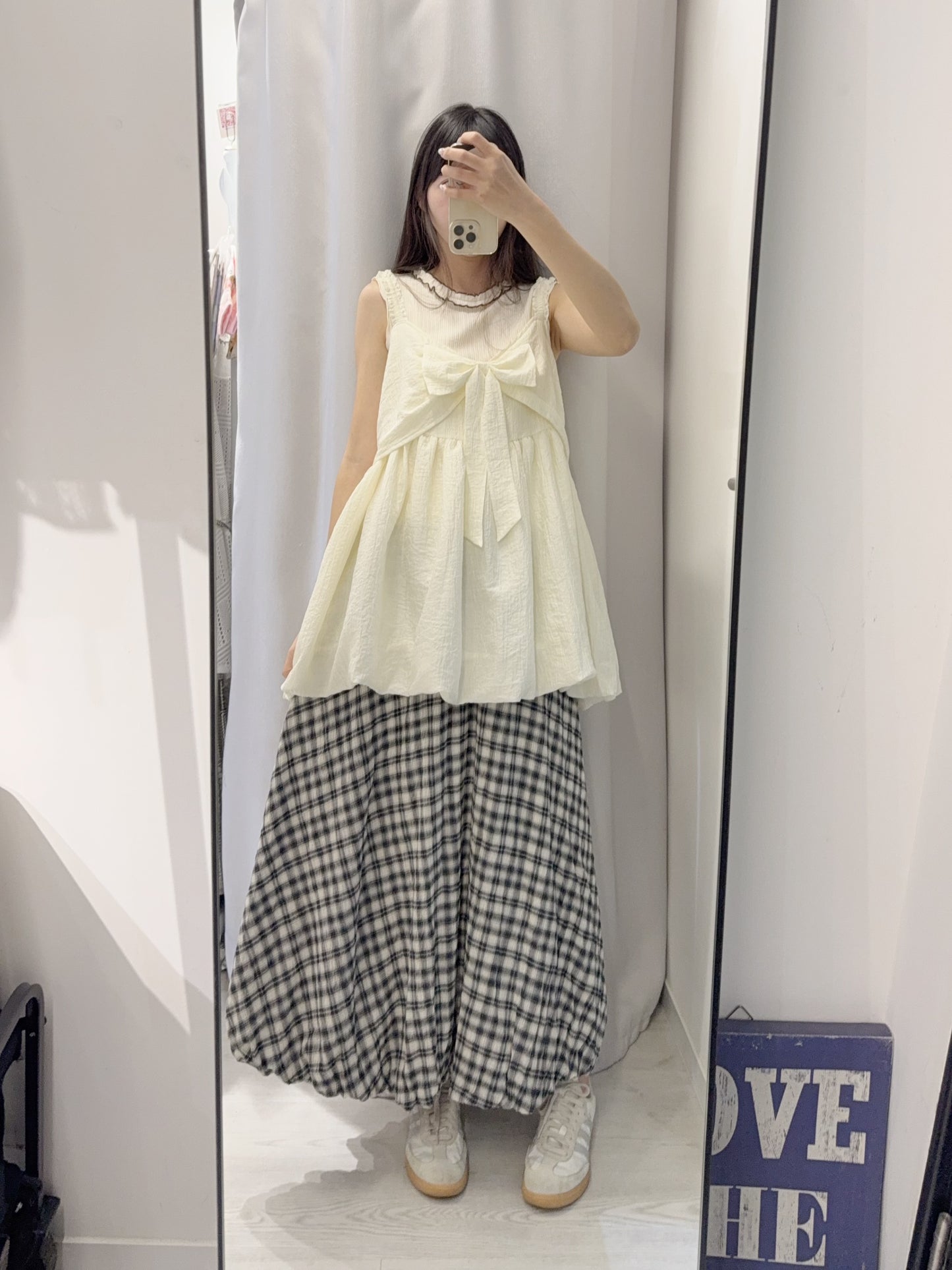 夏季・可前後著泡泡邊背心 2色入 1S10627