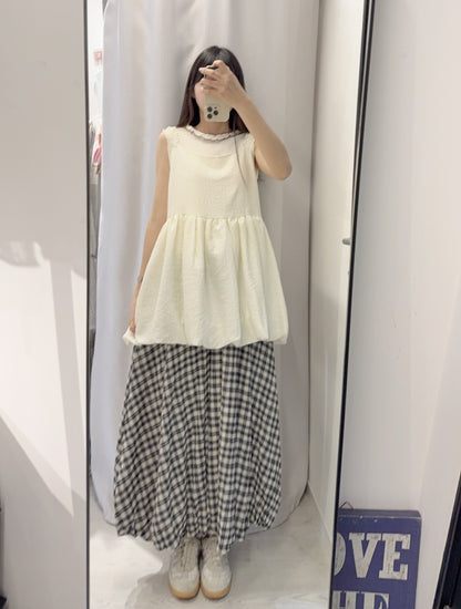 夏季・可前後著泡泡邊背心 2色入 1S10627